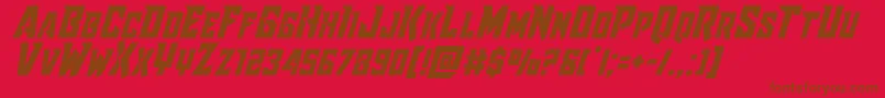 Raidercrusadershiftup Font – Brown Fonts on Red Background