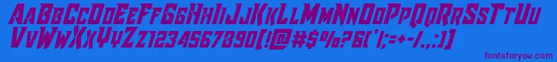 Lisätietoja Raidercrusadershiftup-fontista Raidercrusadershiftup-fontti – violetit fontit sinisellä taustalla