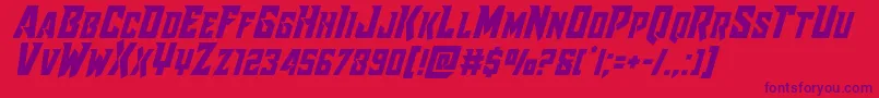Raidercrusadershiftup Font – Purple Fonts on Red Background