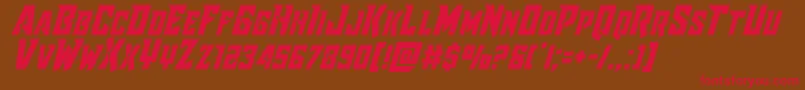 Raidercrusadershiftup Font – Red Fonts on Brown Background