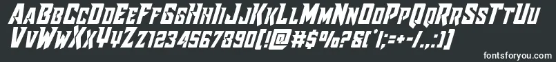 Raidercrusadershiftup Font – White Fonts on Black Background