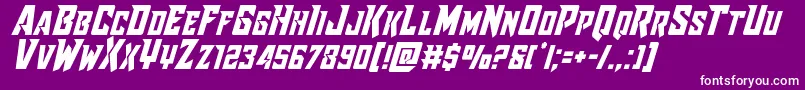 En savoir plus sur la police Raidercrusadershiftup Police Raidercrusadershiftup – polices blanches sur fond violet