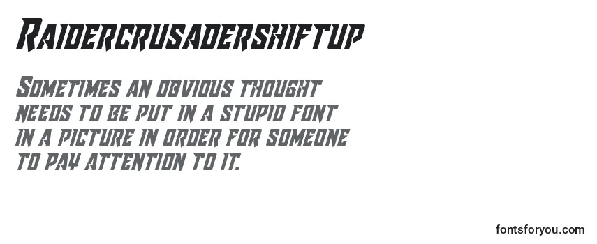 Raidercrusadershiftup Font