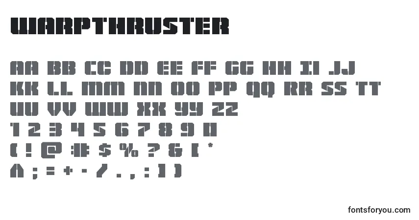 Шрифт Warpthruster – алфавит, цифры, специальные символы