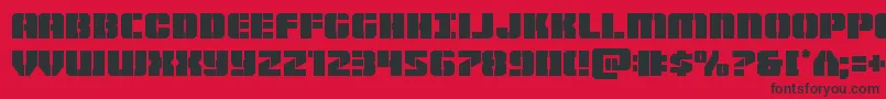 Warpthruster Font – Black Fonts on Red Background