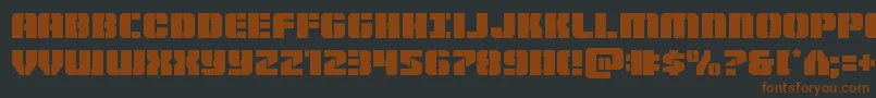 Warpthruster Font – Brown Fonts on Black Background