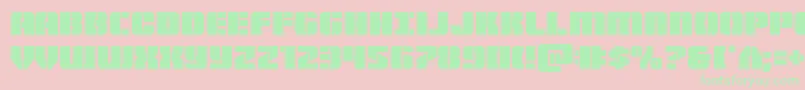 Warpthruster Font – Green Fonts on Pink Background