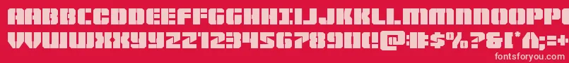 Warpthruster Font – Pink Fonts on Red Background