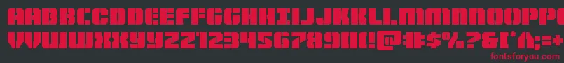 Warpthruster Font – Red Fonts on Black Background