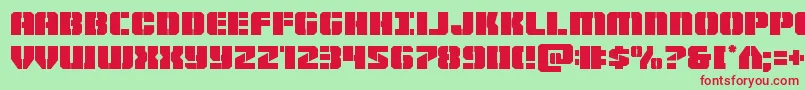 Warpthruster Font – Red Fonts on Green Background