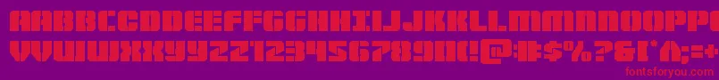 Warpthruster Font – Red Fonts on Purple Background