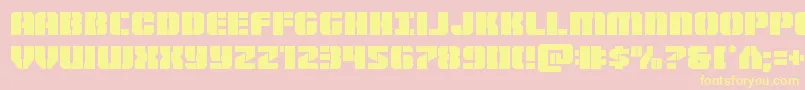 Warpthruster Font – Yellow Fonts on Pink Background