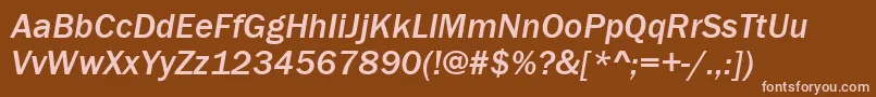fuente FranklinGothicMediumItalic – Fuentes Rosadas Sobre Fondo Marrón