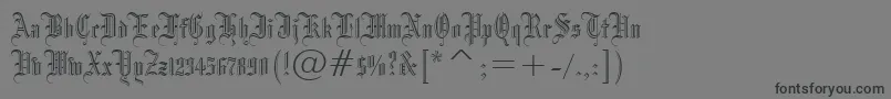 フォントBlackletter686Bt – 黒い文字の灰色の背景