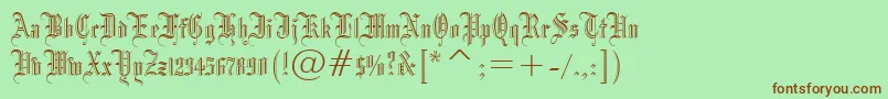 fuente Blackletter686Bt – Fuentes Marrones Sobre Fondo Verde