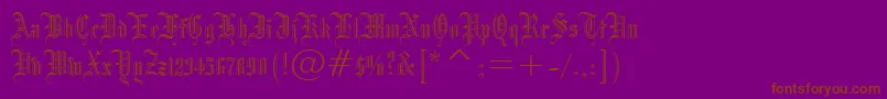 Blackletter686Bt Font – Brown Fonts on Purple Background