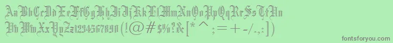 フォントBlackletter686Bt – 緑の背景に灰色の文字