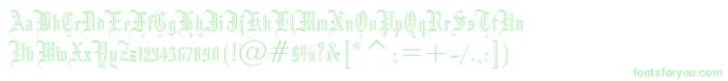 Blackletter686Bt-fontti – vihreät fontit