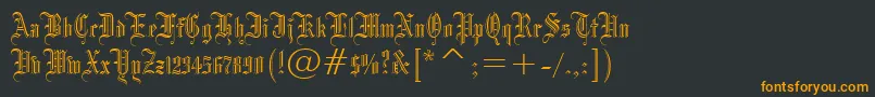 fuente Blackletter686Bt – Fuentes Naranjas Sobre Fondo Negro