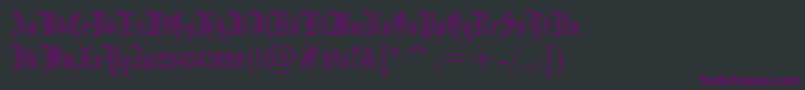 Blackletter686Bt Font – Purple Fonts on Black Background