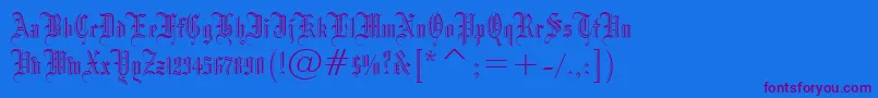 Blackletter686Bt-fontti – violetit fontit sinisellä taustalla