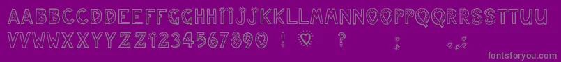 Juleslove Font – Gray Fonts on Purple Background