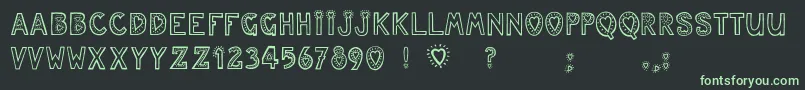 Juleslove Font – Green Fonts on Black Background