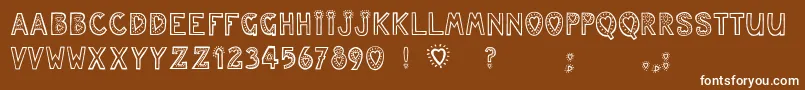 Juleslove Font – White Fonts on Brown Background