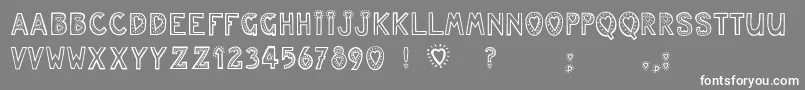 Juleslove Font – White Fonts on Gray Background