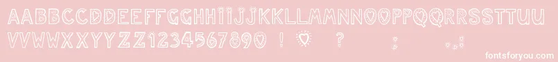 Juleslove Font – White Fonts on Pink Background