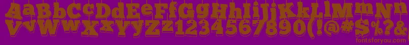 Fotokerstkaart Font – Brown Fonts on Purple Background