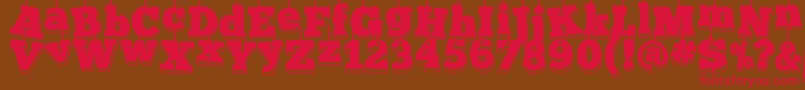 Fotokerstkaart Font – Red Fonts on Brown Background