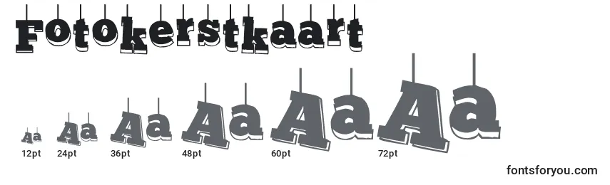 Размеры шрифта Fotokerstkaart
