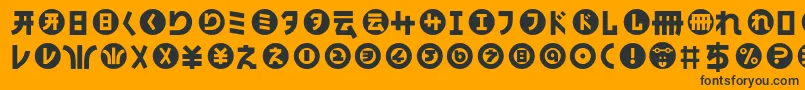 HamangairregularllNormal Font – Black Fonts on Orange Background