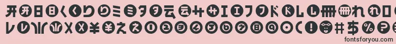 HamangairregularllNormal-fontti – mustat fontit vaaleanpunaisella taustalla