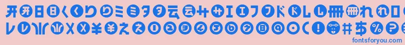 HamangairregularllNormal-Schriftart – Blaue Schriften auf rosa Hintergrund