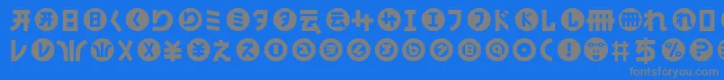HamangairregularllNormal-fontti – harmaat kirjasimet sinisellä taustalla