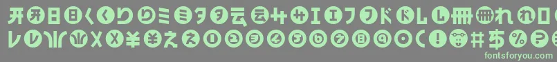HamangairregularllNormal-fontti – vihreät fontit harmaalla taustalla