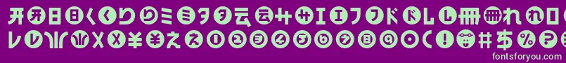 HamangairregularllNormal Font – Green Fonts on Purple Background