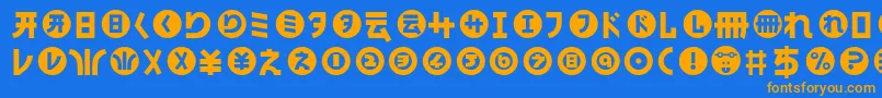 HamangairregularllNormal Font – Orange Fonts on Blue Background
