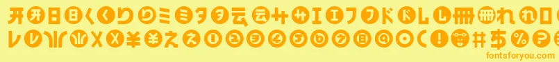 HamangairregularllNormal Font – Orange Fonts on Yellow Background