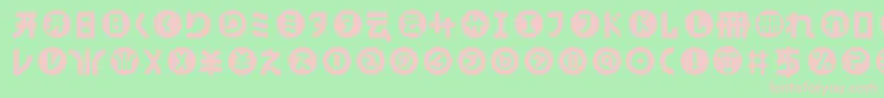HamangairregularllNormal-fontti – vaaleanpunaiset fontit vihreällä taustalla