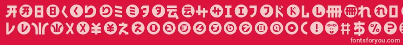 HamangairregularllNormal Font – Pink Fonts on Red Background