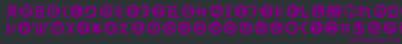 HamangairregularllNormal-fontti – violetit fontit mustalla taustalla
