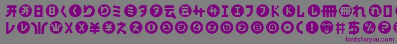 フォントHamangairregularllNormal – 紫色のフォント、灰色の背景