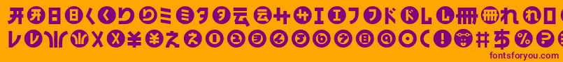 HamangairregularllNormal Font – Purple Fonts on Orange Background