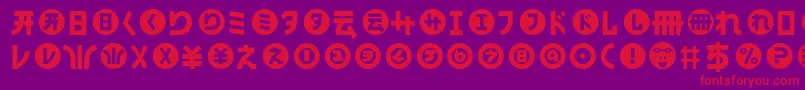 HamangairregularllNormal Font – Red Fonts on Purple Background