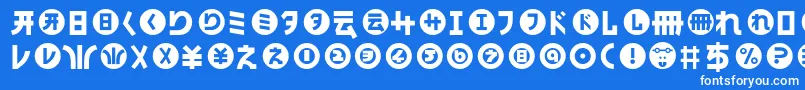 HamangairregularllNormal Font – White Fonts on Blue Background