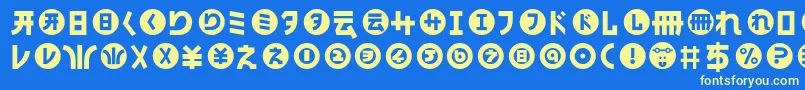 HamangairregularllNormal Font – Yellow Fonts on Blue Background