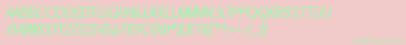 SfButtacupLetteringBoldOblique Font – Green Fonts on Pink Background